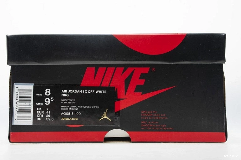 retro NIKE White Air  high 1 AQ0818-100 OWT Jordan 1221